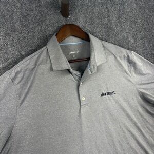 Johnnie O Jack Daniels Polo Shirt Mens XL Extra Large Gray Golf Short Sleeve